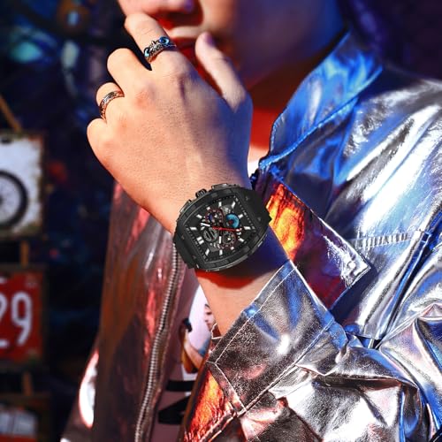 findtime Watches for Men Relojes para Hombres Unique White Blue Gold Wrist Watch Waterproof Sport Military Big Face Chronograph Analog Quartz Watch - Image 2