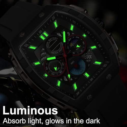 findtime Watches for Men Relojes para Hombres Unique White Blue Gold Wrist Watch Waterproof Sport Military Big Face Chronograph Analog Quartz Watch - Image 5