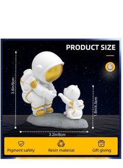 KASTWAVE Astronaut Figures Toys Modern Astronaut Desktop Decor Statue Spaceman Dog Ornament for Car Dashboard Living Room Home Office Gift  - Image 3