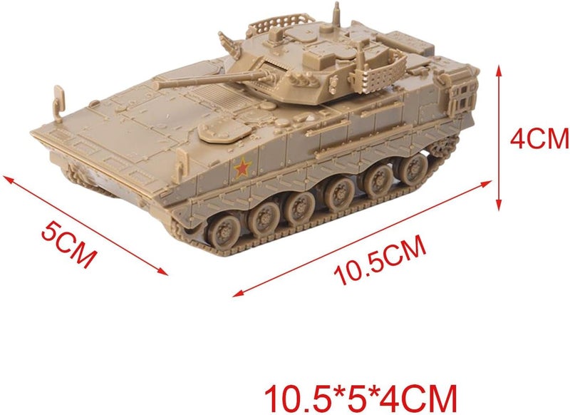Miniature Tanks DIY Assembly Tank Model Diecast Armored Tank Simulation Games Visible Internal Construction Suitable for Home Decoration, Brown - Image 2