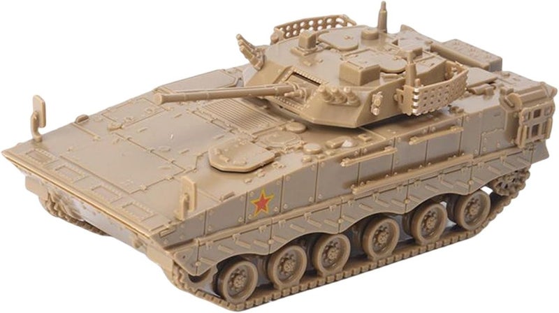 Miniature Tanks DIY Assembly Tank Model Diecast Armored Tank Simulation Games Visible Internal Construction Suitable for Home Decoration, Brown - Image 1