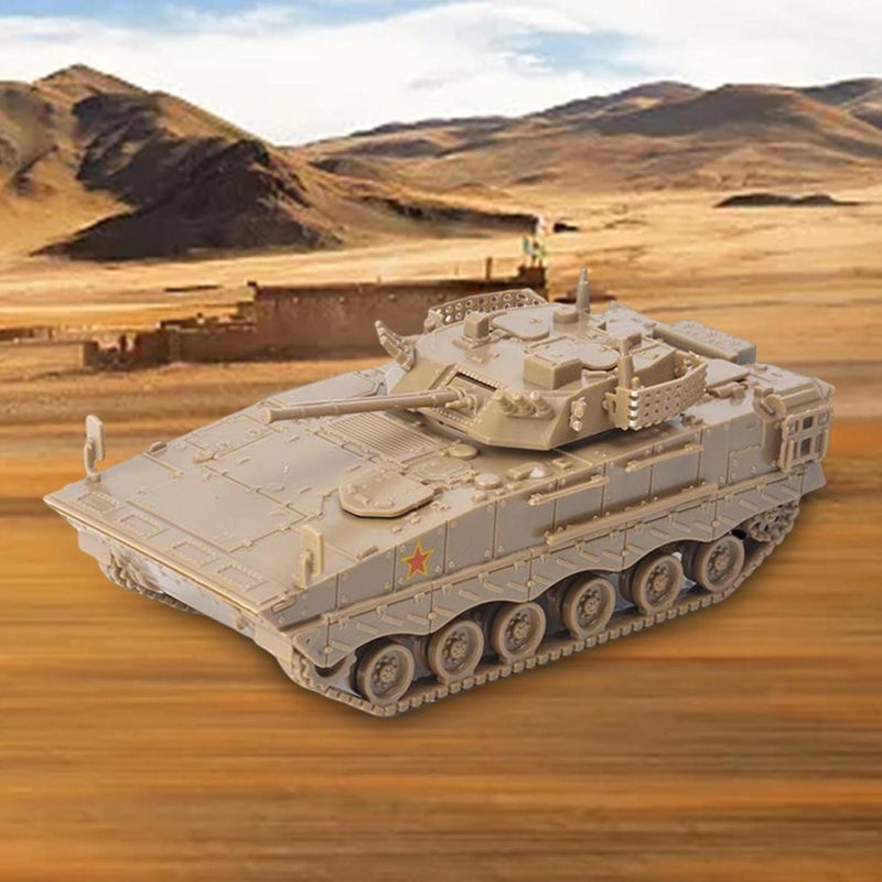 Miniature Tanks DIY Assembly Tank Model Diecast Armored Tank Simulation Games Visible Internal Construction Suitable for Home Decoration, Brown - Image 4