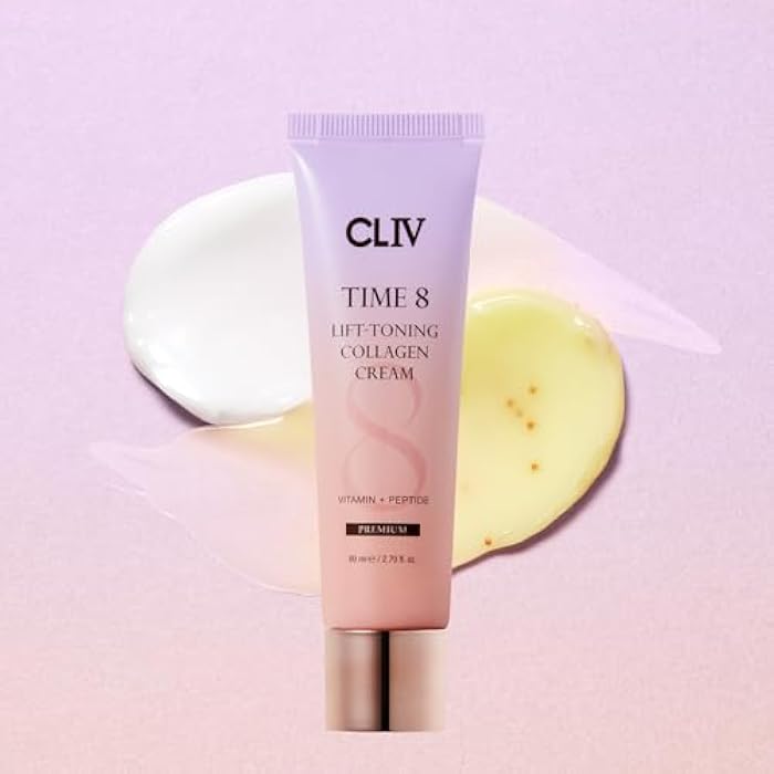 CLIV Time 8 Lift Toning Collagen Cream – Korean Skincare Hydrating Face Moisturizer with Peptides, Niacinamide & Multi-Vitamin Complex – 2.7 fl oz (80ml) - Image 1