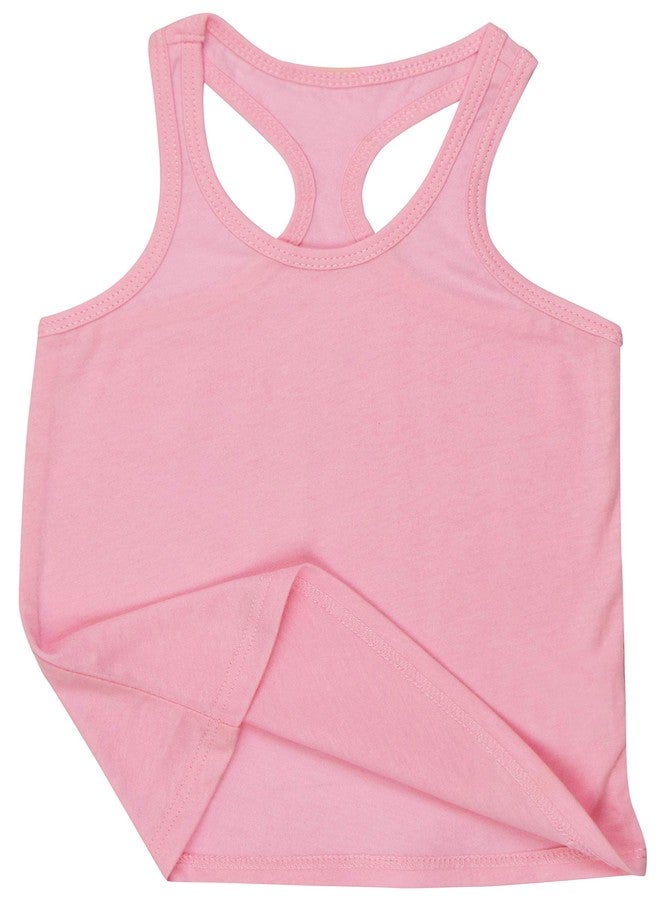 ToBeInStyle Infants Boys Girls Sheer Jersey Racer Back Tank - BPink - 12M - Image 1