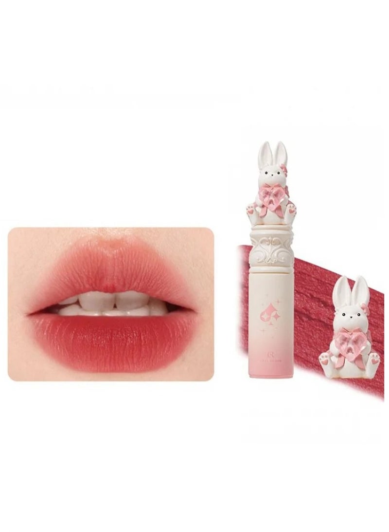 Cute Rumor Wonderland Tea Party Series White Rabbit Velvet Finish Liquid Lipstick - Image 1