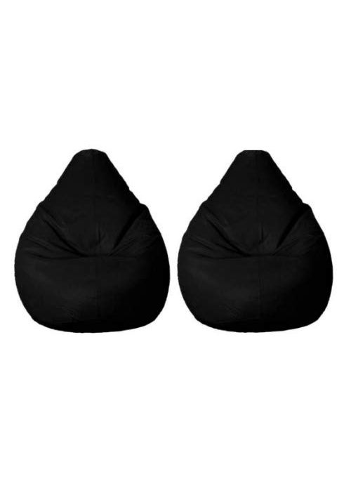 caddyFull caddyFull XXXL Bean Bag Without Beans Black Pack of 2  - Image 1