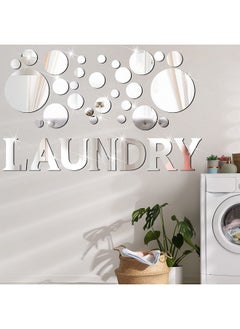 3D Acrylic Mirror Wall Stickers Laundry Room Mirror Wall Decal Circle Mirror Diy Wall Sticker Laundry Room Wall Stickers Acrylic Decorative Mirror Wall Stickers For Laundry Room Wall Decorations