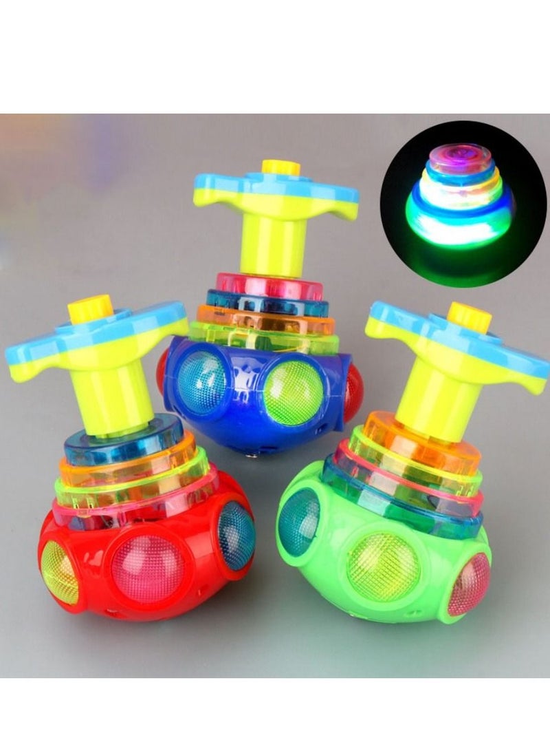 Kids Music Rotating Gyro Spin Toys LED Flashing Gyro Peg - Image 4