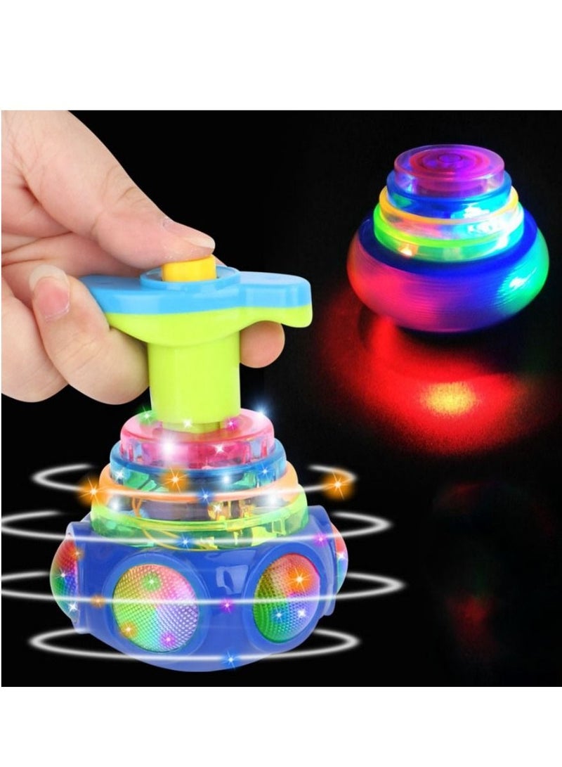 Kids Music Rotating Gyro Spin Toys LED Flashing Gyro Peg - Image 3