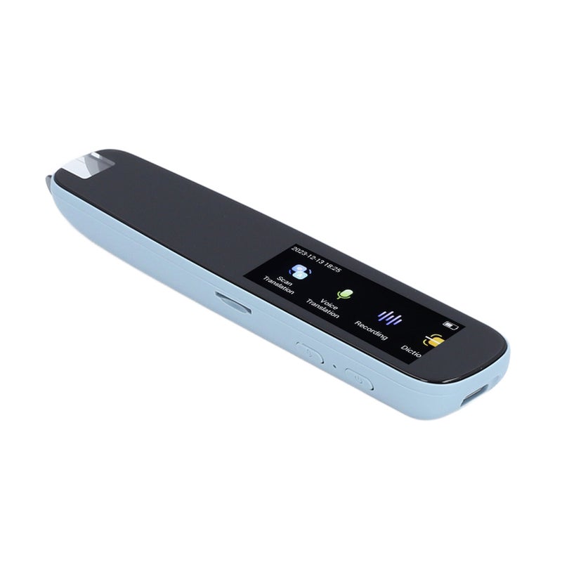 Scanning Translation Pen Blue ABS 2.75M Vocabulary - HD Noise Reduction 16H Recording Scan Reader Pen for Students, Office Workers, Language Learners - Image 3