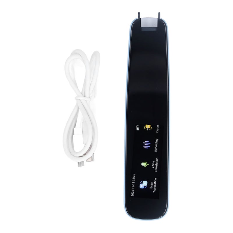 Scanning Translation Pen Blue ABS 2.75M Vocabulary - HD Noise Reduction 16H Recording Scan Reader Pen for Students, Office Workers, Language Learners - Image 1