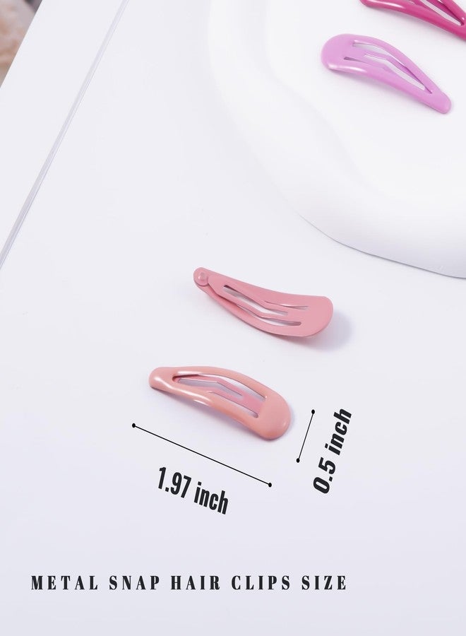 Cptots 20 PCS Metal Snap Hair Clips Water Drop No Slip Hair Barrettes for Women Small Hair Clips For Thick And Thin Fine Hair,Red Gradient Pink Rose Red,1.97 x 0.5 Inches. - Image 2