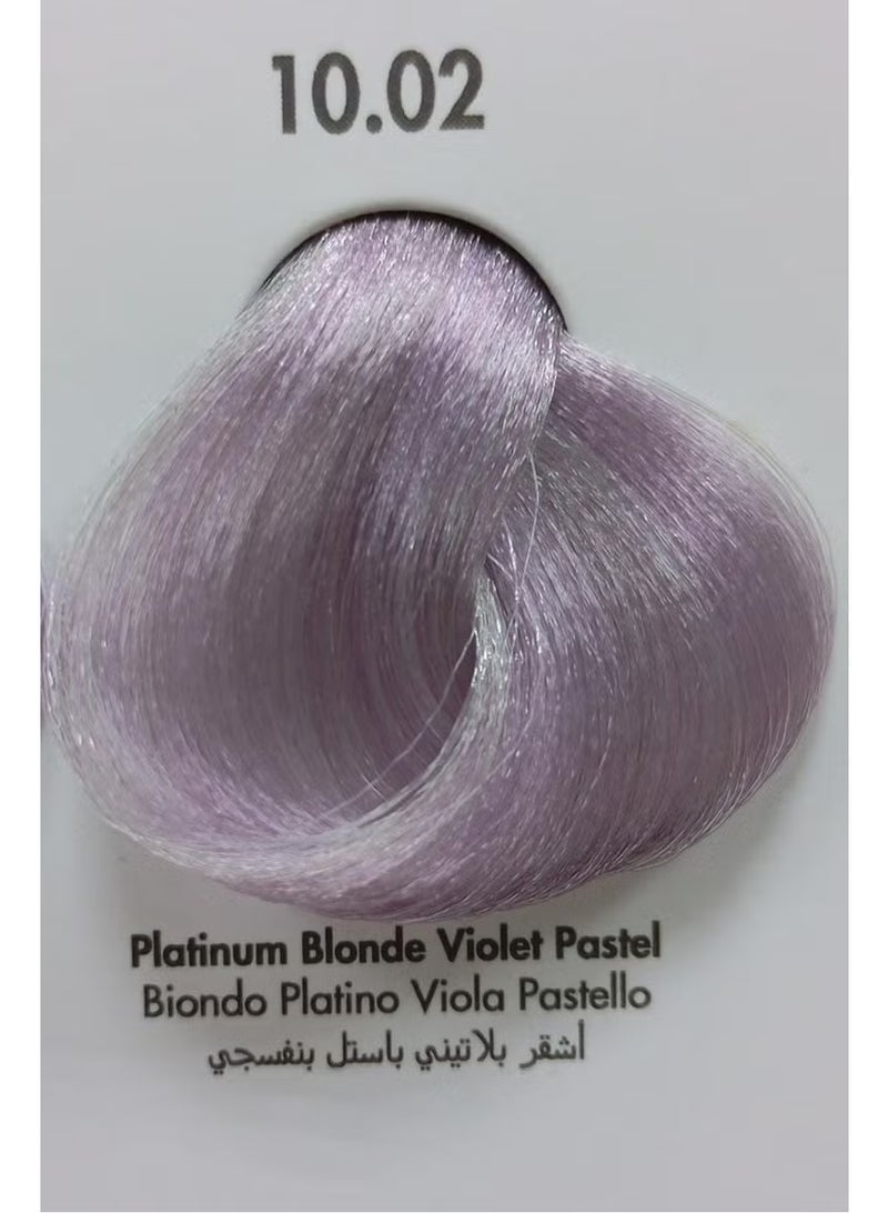 VIZO PROFESSIONAL VIZO Permanent Hair Color Cream No.10.02 Platinum Blonde Violet Pastel 120ML - Image 2