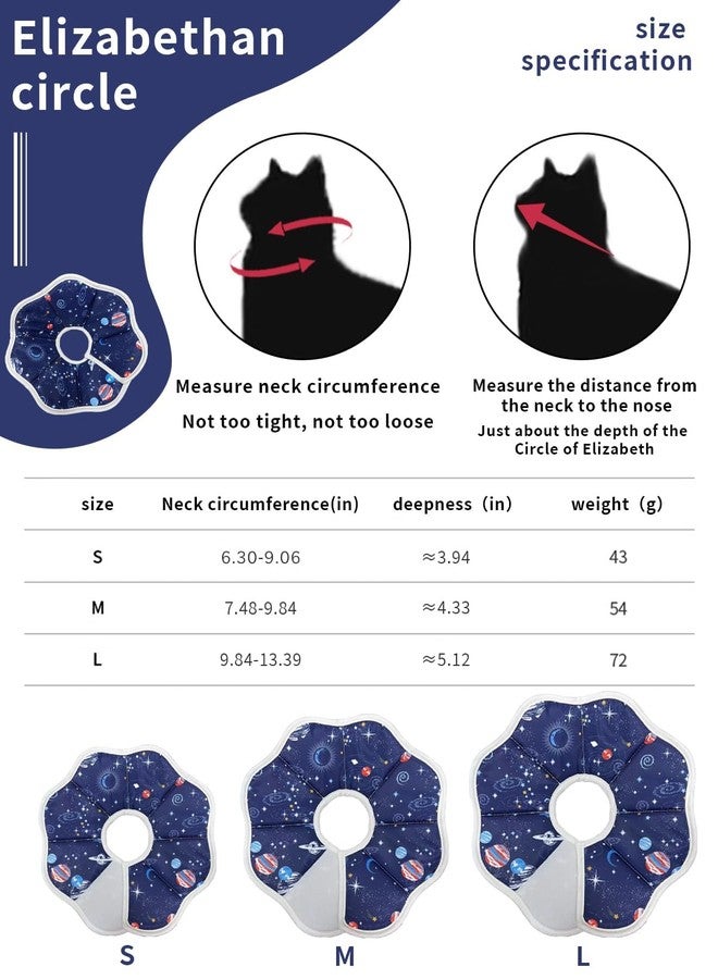 SUSWIM Cute,Soft Cat Recovery Collar,Adjustable Pet Cat Cone Collar,Pet Neck Donut Protective Recovery Cone for Cat-Comfortable Lightweight Elizabethan Collar for Kitten Prevent from Lick Wound - Image 3