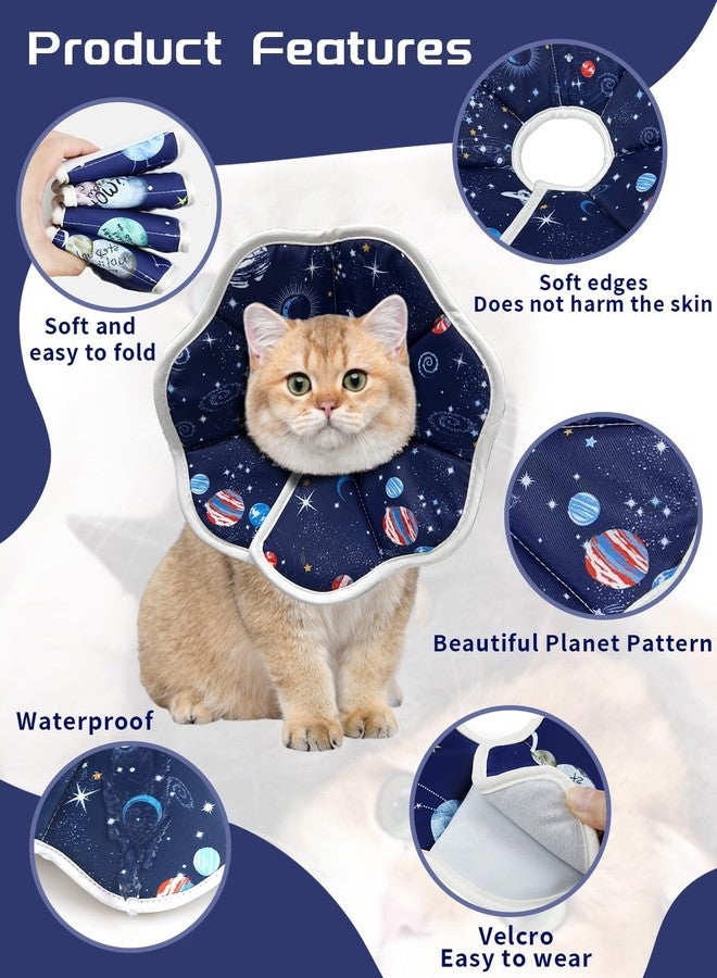 SUSWIM Cute,Soft Cat Recovery Collar,Adjustable Pet Cat Cone Collar,Pet Neck Donut Protective Recovery Cone for Cat-Comfortable Lightweight Elizabethan Collar for Kitten Prevent from Lick Wound - Image 4