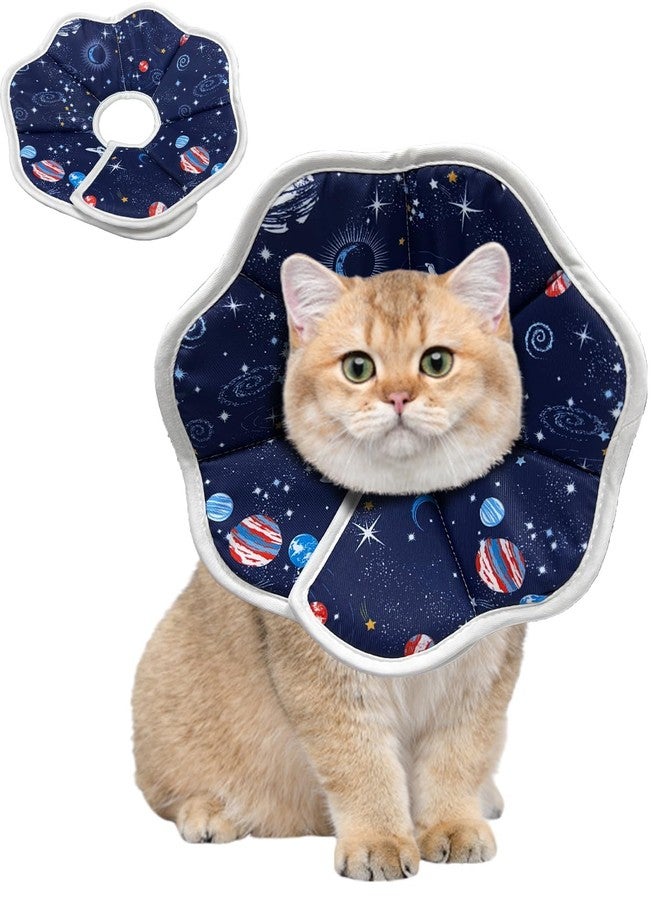 SUSWIM Cute,Soft Cat Recovery Collar,Adjustable Pet Cat Cone Collar,Pet Neck Donut Protective Recovery Cone for Cat-Comfortable Lightweight Elizabethan Collar for Kitten Prevent from Lick Wound - Image 1