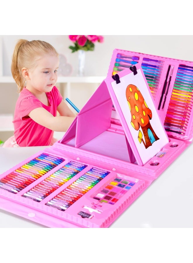 208-Piece Art Drawing Set Pink/Blue - Image 1