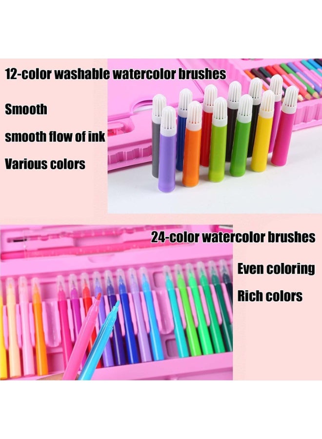 208-Piece Art Drawing Set Pink/Blue - Image 4