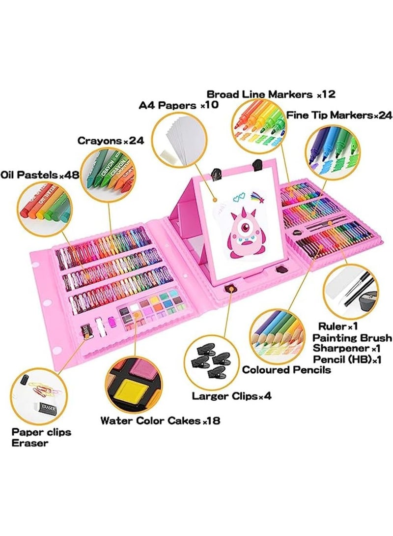 208-Piece Art Drawing Set Pink/Blue - Image 3