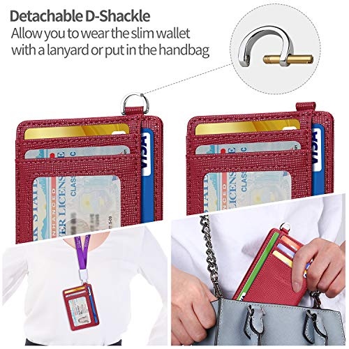 EcoVision Slim Minimalist Front Pocket Wallet, RFID Blocking Credit Card Holder Wallet with Detachable D-Shackle for Men Women - Image 3