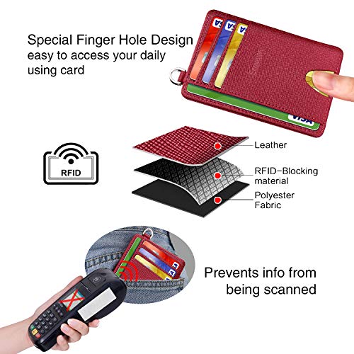 EcoVision Slim Minimalist Front Pocket Wallet, RFID Blocking Credit Card Holder Wallet with Detachable D-Shackle for Men Women - Image 4