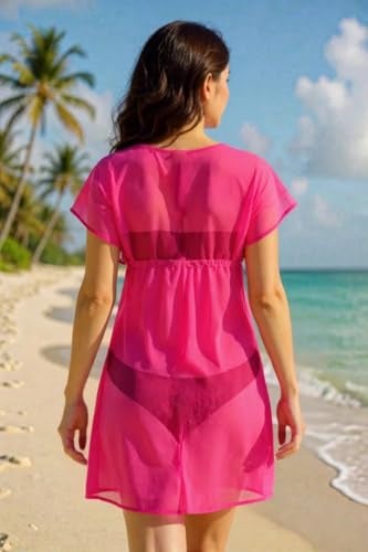 ToBeInStyle Women's Pareo Wrap Swimwear Cover-Up Top - Magenta - One Size - Image 2