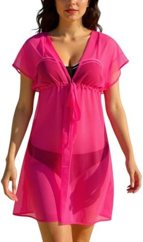 ToBeInStyle Women's Pareo Wrap Swimwear Cover-Up Top - Magenta - One Size - Image 1