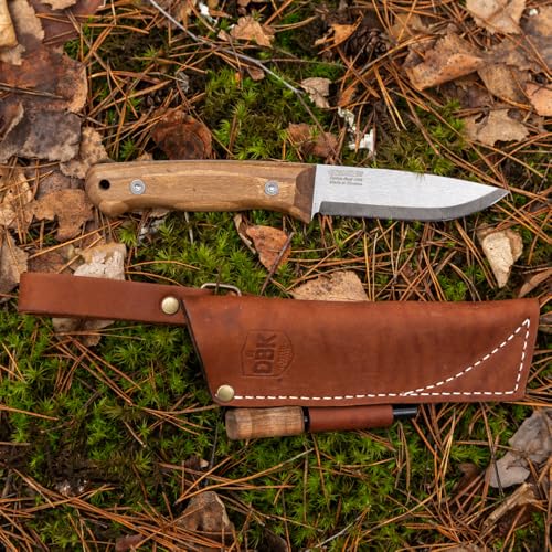 BPSKNIVES Bushmate 2.0 Designed by DBK - Bushcraft Knife - Fixed-Blade Carbon Steel Knife with Leather Sheath & Firestarter - Outdoor Full Tang Camping Survival Knives - Image 5