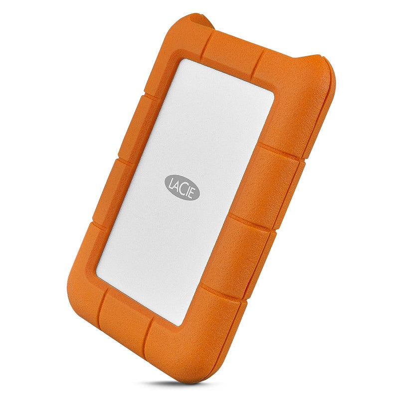 LACIE قرص صلب خارجي LaCie Rugged سعة 5TB USB-C - مقاوم للصدمات والغبار والمطر، محمول لأجهزة Mac وPC - Image 1