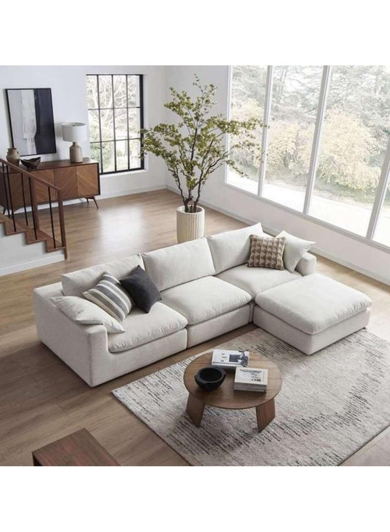 بيتك كنبة زاوية كتان مقاس 250×170 سم العمق 90 سم - Image 1