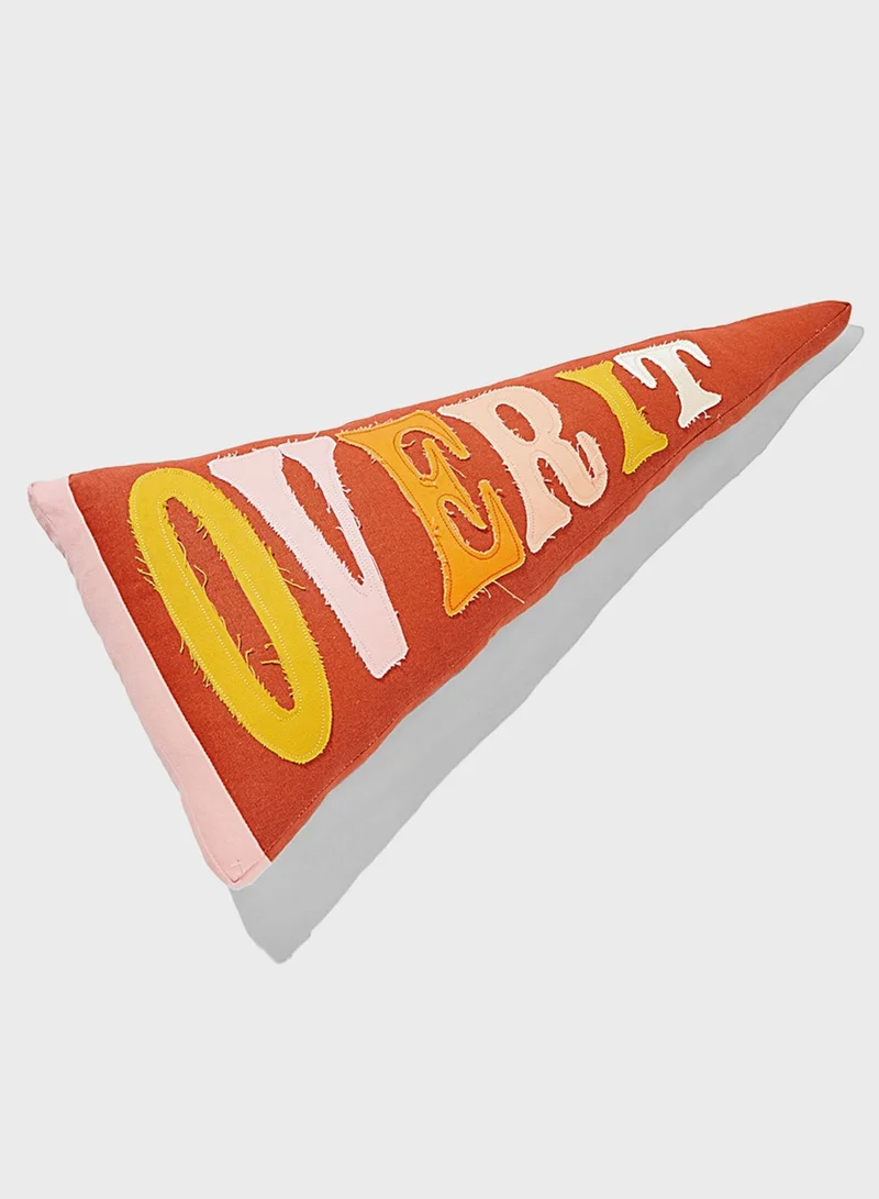 Typo Over It Canvas Get Cushy Cushion
