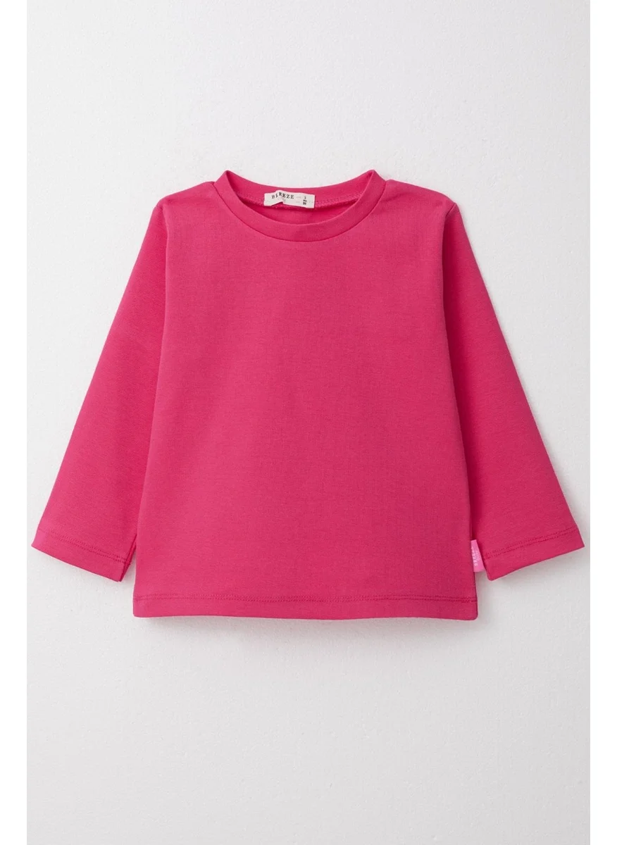 Breeze Girl Long Sleeve T-Shirt Basic 1-4 Years, Fuchsia
