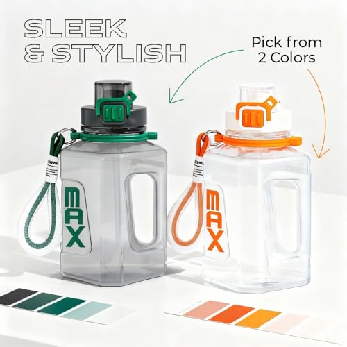 TR6 Hydroboost Max 2.2L Water Bottle for Men & Women | Tritan Leakproof Sports Bottle with 2-in-1 Drinking Mode | Odour & Stain Resistant | Bottle for Gym, Office and Travel (White) - Image 4