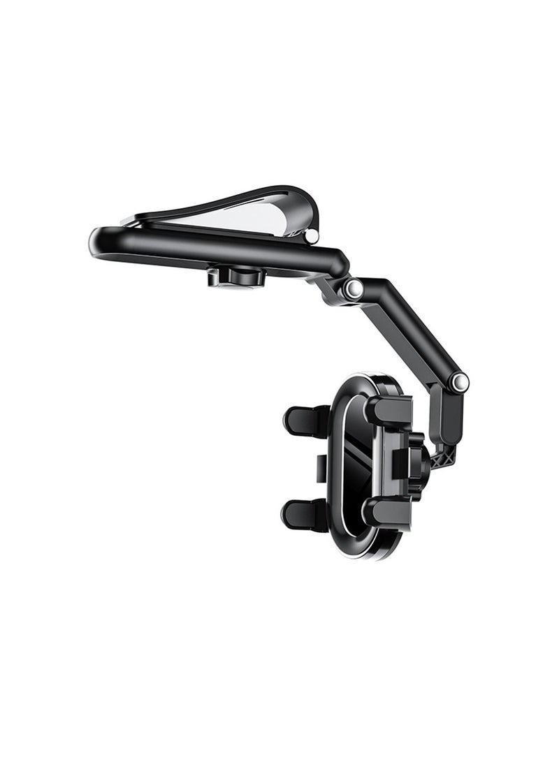 Car Phone Holder for Sun Visor, 1080° Rotatable Sun Visor Car Phone Mount Foldable Dashboard Phone Holder for Car, Universal Adjustable Spring Clip Car Cell Phone Stand for All Phone - Image 1