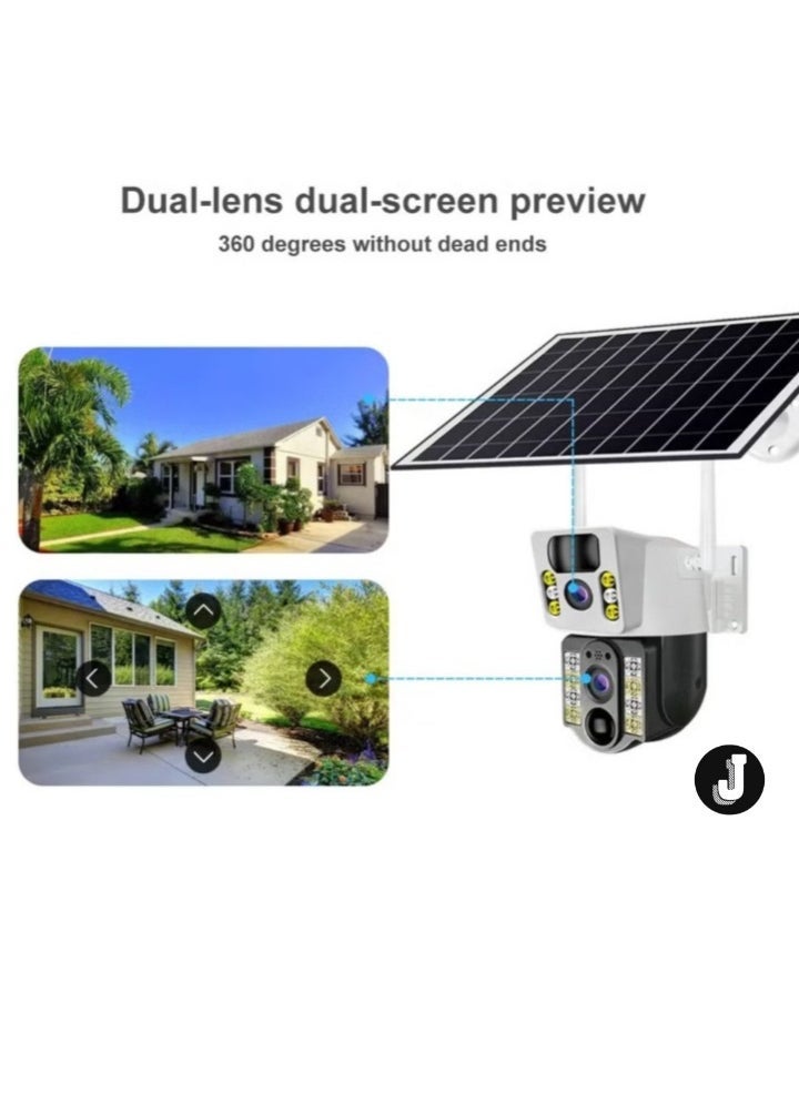 JAJEEK "Smart Solar Security Camera – 8MP Dual Lens Outdoor Surveillance with Solar Charging & Motion Detection" - Image 4