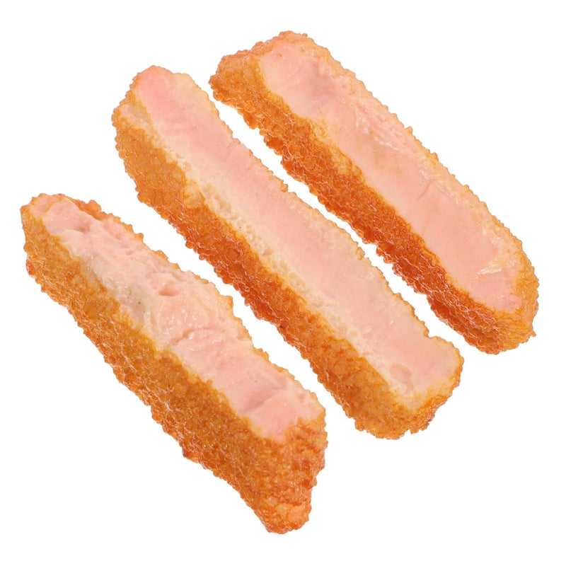 Realistic Artificial Fried Pork Cutlet Food Models 4 Sets Kitchen Display Photography Prop - Image 5