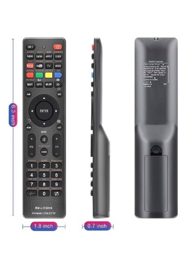 Universal LCD/LED TV Remote Control RM-L1130+X, Fits for All Brand LCD LED 3D Smart TV | WIDGETS MATRIX - Image 1