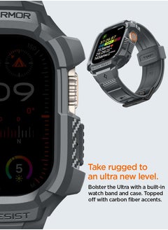 Spigen Rugged Armor Pro for Apple Watch Ultra 2 / 1 (49mm) Case Cover with Band - Dark Gray  - Image 5