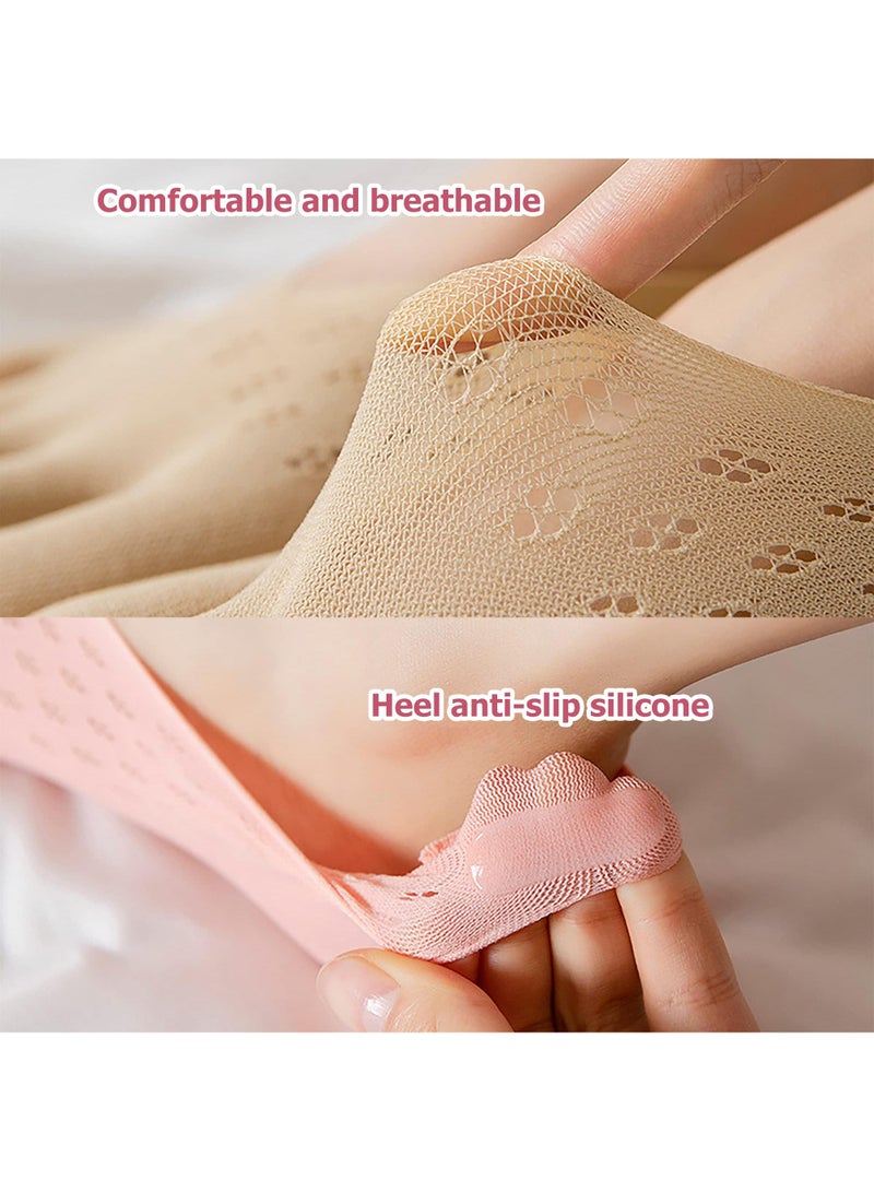 Sweet seven 3 أزواج من جوارب ضغط أصابع القدم للنساء - جوارب منخفضة للغاية غير مرئية مع شريط سيليكون - Image 5
