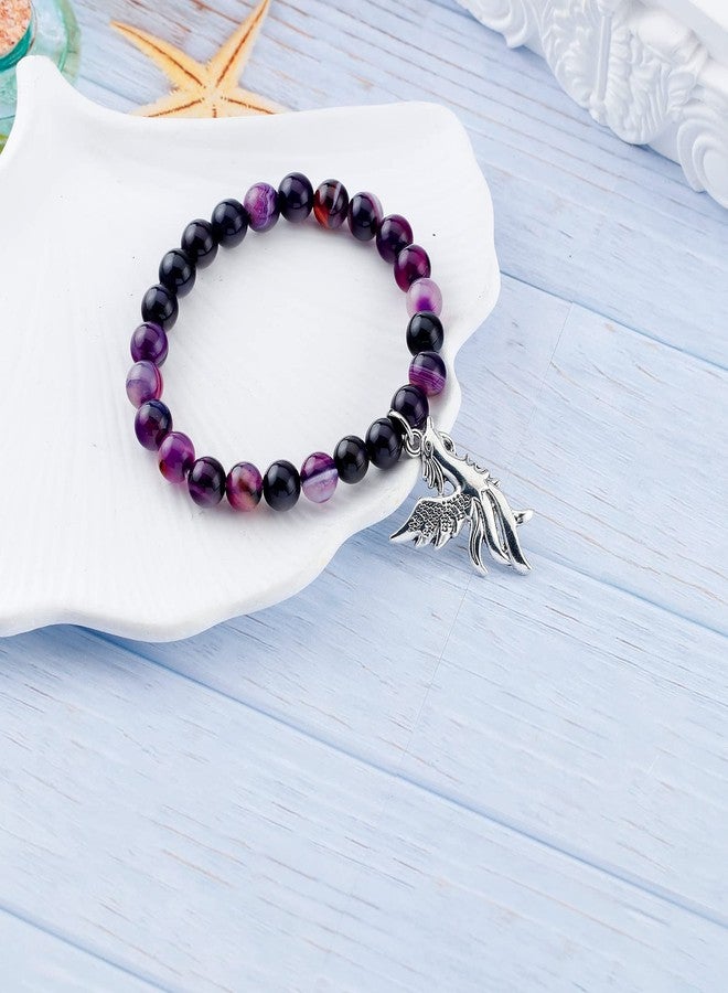 Fullrainbow Phoenix Bracelet Women Rise from the Ashes Bracelet Charm Phoenix Spirit Animal Jewelry Gifts for Women(Purple phoenix gift) - Image 5