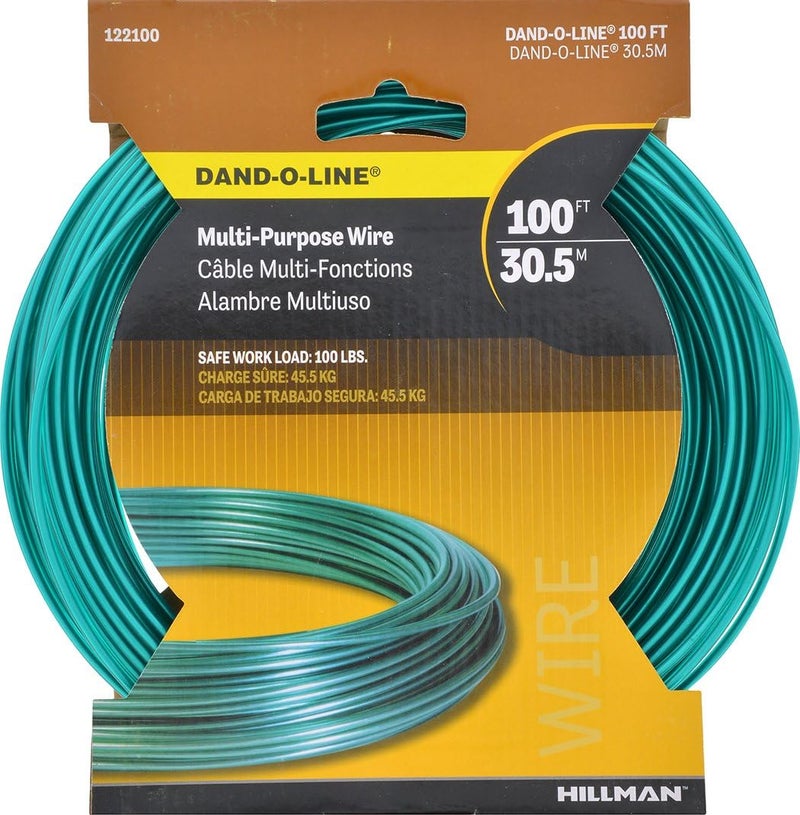 Hillman 100 ft Green Vinyl Coated Wire - 14 Gauge Multi-Purpose Utility Wire - Image 2
