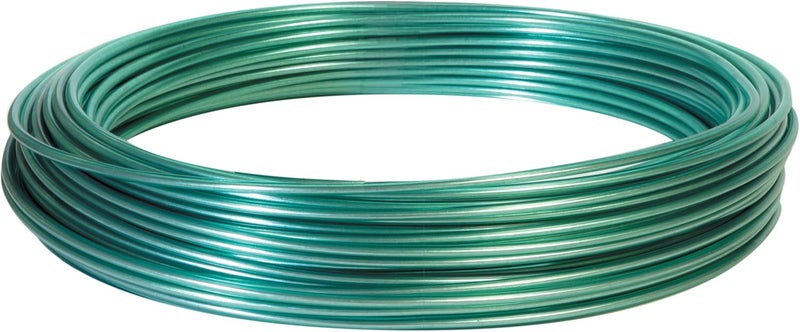 Hillman 100 ft Green Vinyl Coated Wire - 14 Gauge Multi-Purpose Utility Wire - Image 1