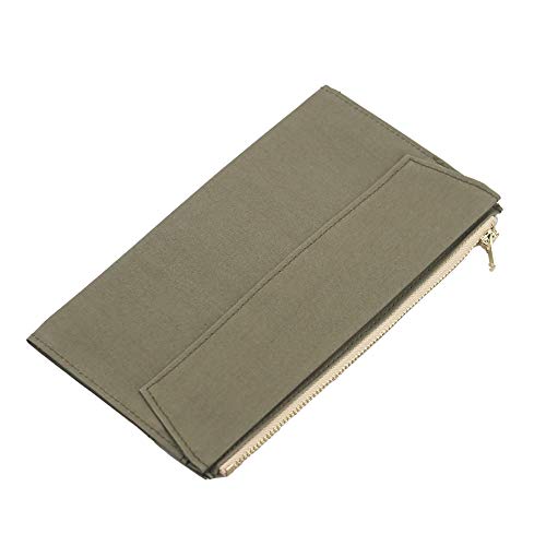 Dwpetzo Standard Travelers Notebook Wallet Insert Pocket with 2 Elastic Bands,1 Canvas Zipper Pouch Refill for TN Accessories Kit Card Holder Storage Bag File Folder Stationery - Image 5