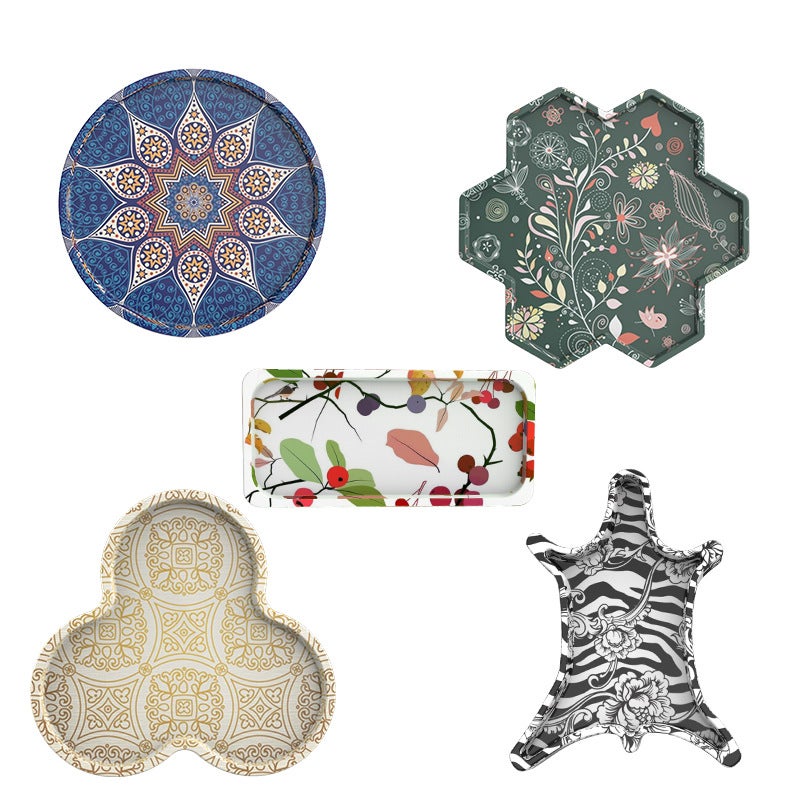 Yu Meiren Diy Crystal Drop Glue Shaped Tray Mold Multiple Tray Fruit Plate Plate Ornaments Silicone Mold - Image 5
