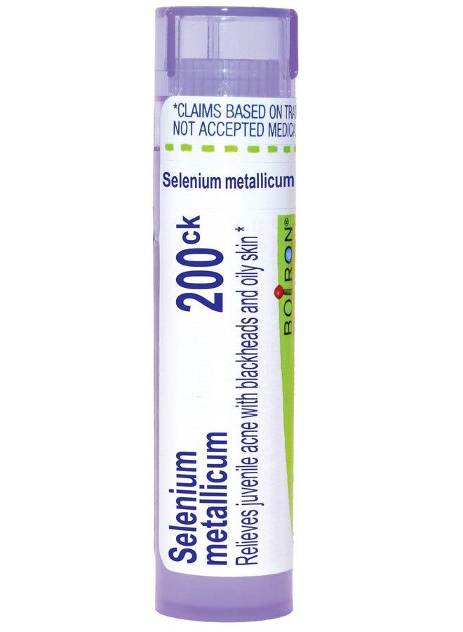 Boiron Selenium Metallicum 200Ck for Juvenile Acne with Blackheads - 80 Pellets - Image 1