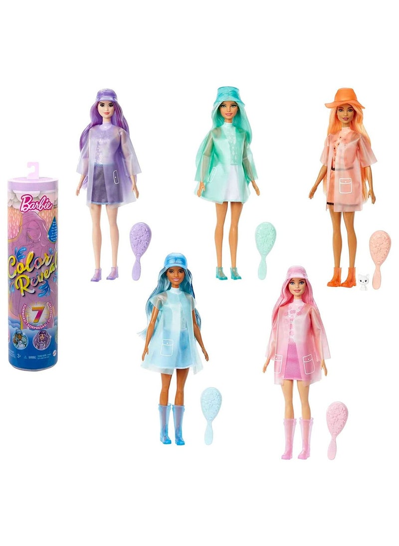 Mattel (MCJG9) - Barbie Color Reveal Doll With 7 Unboxing Surprises, Sunshine & Sprinkles Series With Cloud Print & Color Change; Gift For Kids 3 Years & Older, Multicolor - Image 1