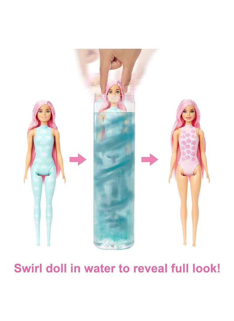 Mattel (MCJG9) - Barbie Color Reveal Doll With 7 Unboxing Surprises, Sunshine & Sprinkles Series With Cloud Print & Color Change; Gift For Kids 3 Years & Older, Multicolor - Image 1