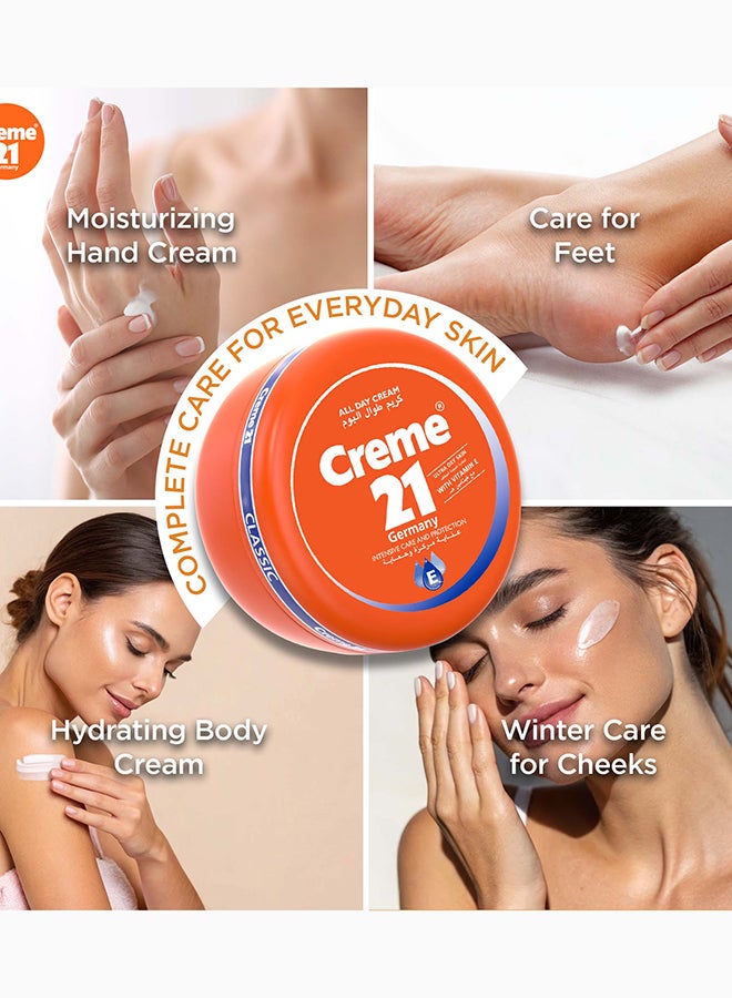 Creme 21 All Day Cream| Face, Body & Hand Moisturizer with Vitamin E & Pro B5 | Hydrating Formula for 24 H Intensive Moisturization | Suitable for Dry to Ultra Dry Skin | Made in Germany - Image 5