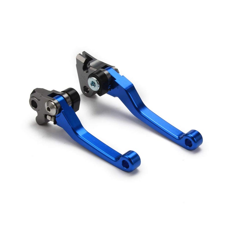 YSMOTO Dirt Bike Foldable Clutch Brake Lever Aluminum for YZ125250 20012007 YZ250F 20012006 YZ450F 20032007 WR250F 20012002 KX250 20052008 KX250F 20052012 and More Dirt Bikes Blue