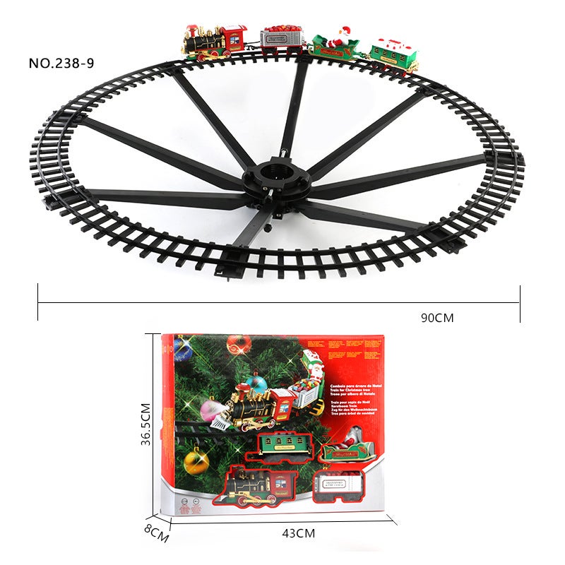 Foreign trade electric Christmas train electric sound and light can hang Christmas tree Christmas track car Christmas gift toys Christmas train (hanging) - Image 5